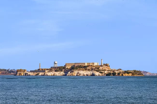 image of alcatraz island as seen from san francisco bay